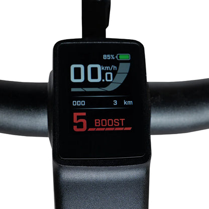 Electric Bike Ms Energy Suv C502 features a clear digital display showing speed, distance, and battery level.