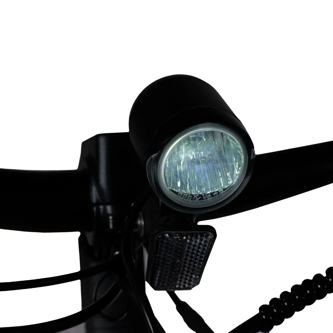 Electric Bike Ms Energy Suv C502 features a powerful front headlight for enhanced visibility and safety.