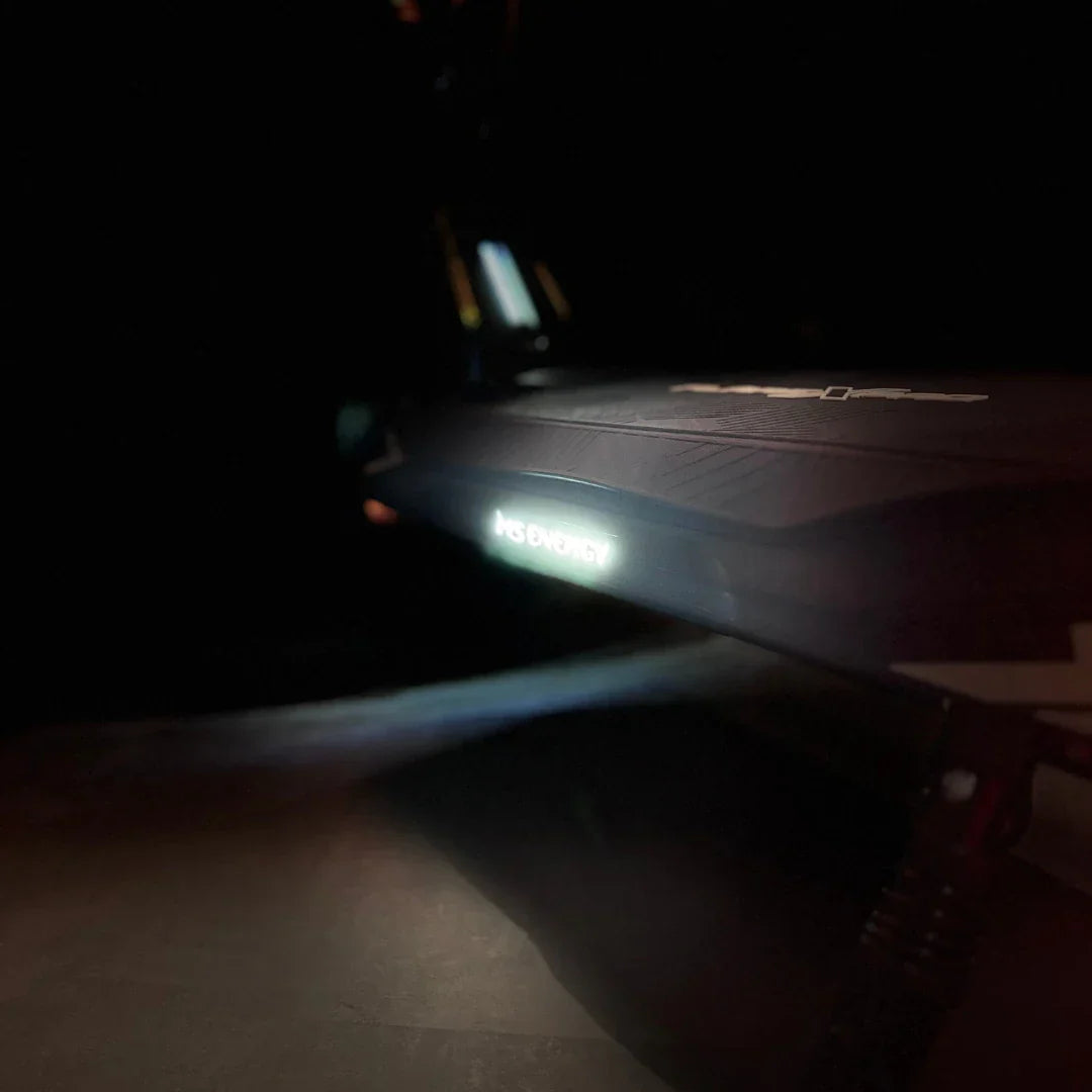 Electric scooter MS Energy Flare X PRO – side light detail, dark environment