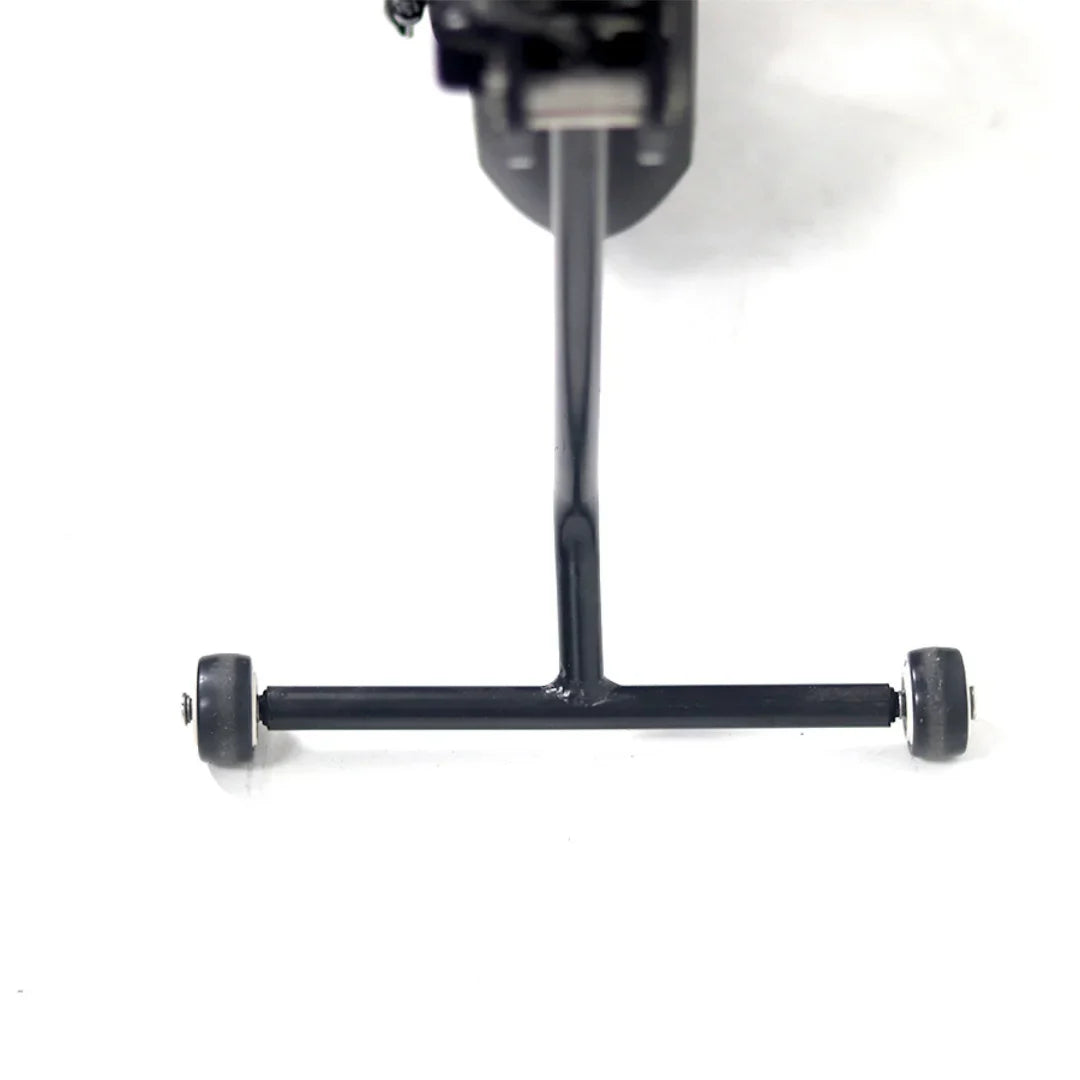 Electric Handbike Mijo Mt01, features a sturdy black support frame with wheels for stability and transport.