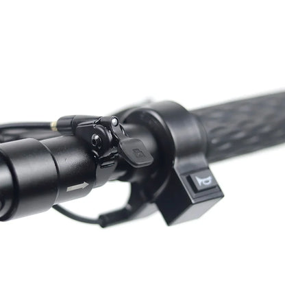 Electric Handbike Mijo Mt01 features a sleek black handlebar with intuitive control switches for easy operation.