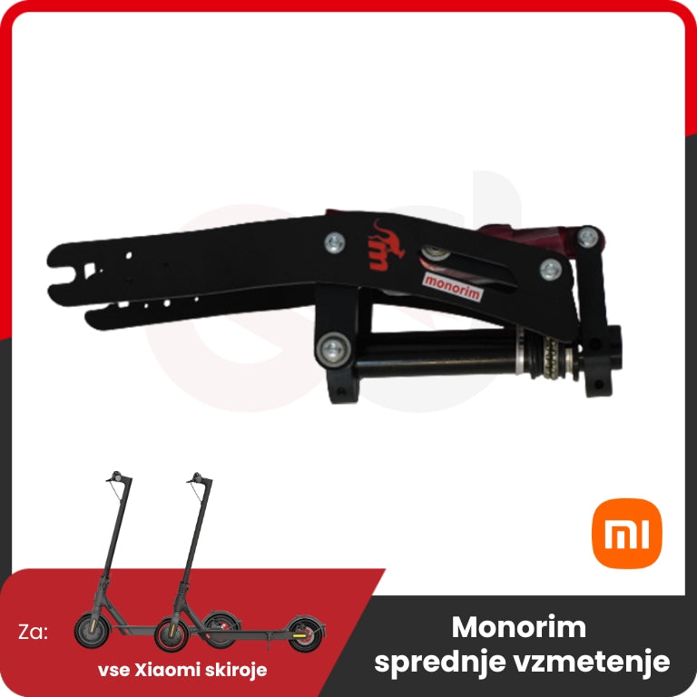 Monorim Front Suspension for Xiaomi – black suspension arm with spring
