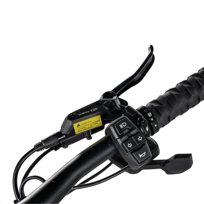 Electric Scooter Nami Blast features a detailed close-up of the handlebars, showcasing the controls.