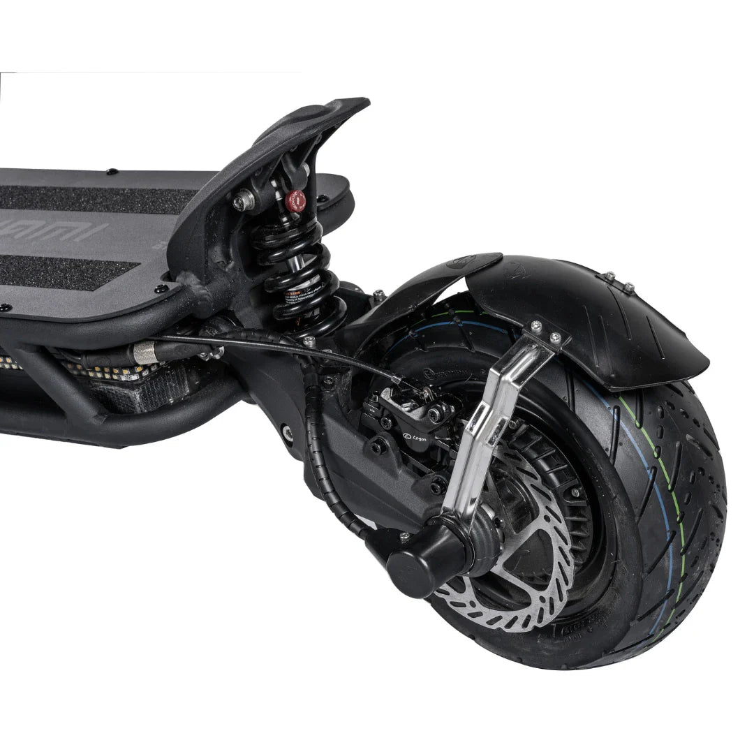 Product title: Electric Scooter Nami Blast. The image showcases the rear wheel and suspension system of the Nami Blast scooter.