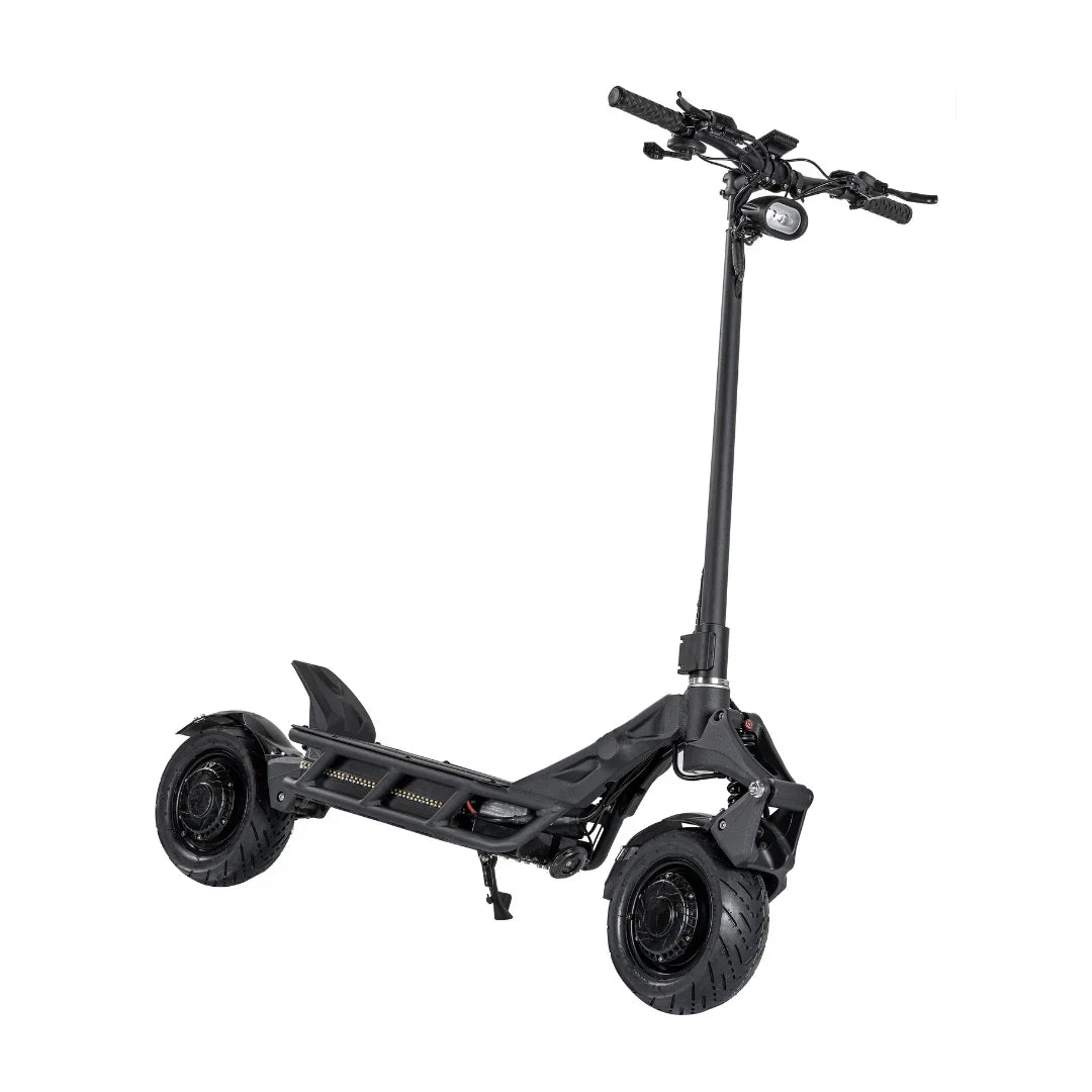 Electric Scooter Nami Blast features a sleek black design, sturdy construction, and large wheels for enhanced performance.