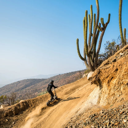 Electric Scooter Nami Burn E 3 Max, feature-rich design for rugged terrains and adventurous rides on dirt paths.