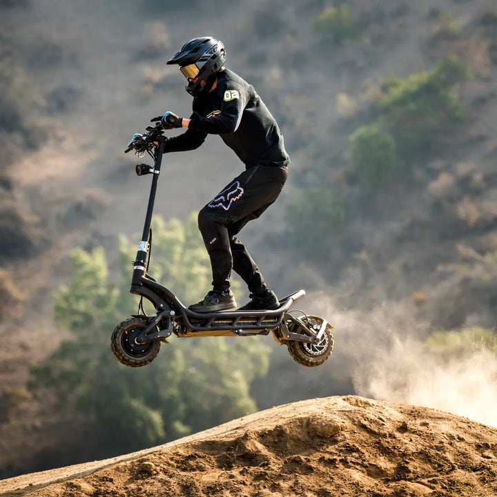 Electric Scooter Nami Burn E 3 Max, rugged design, off-road capabilities, high-performance scooter in action.