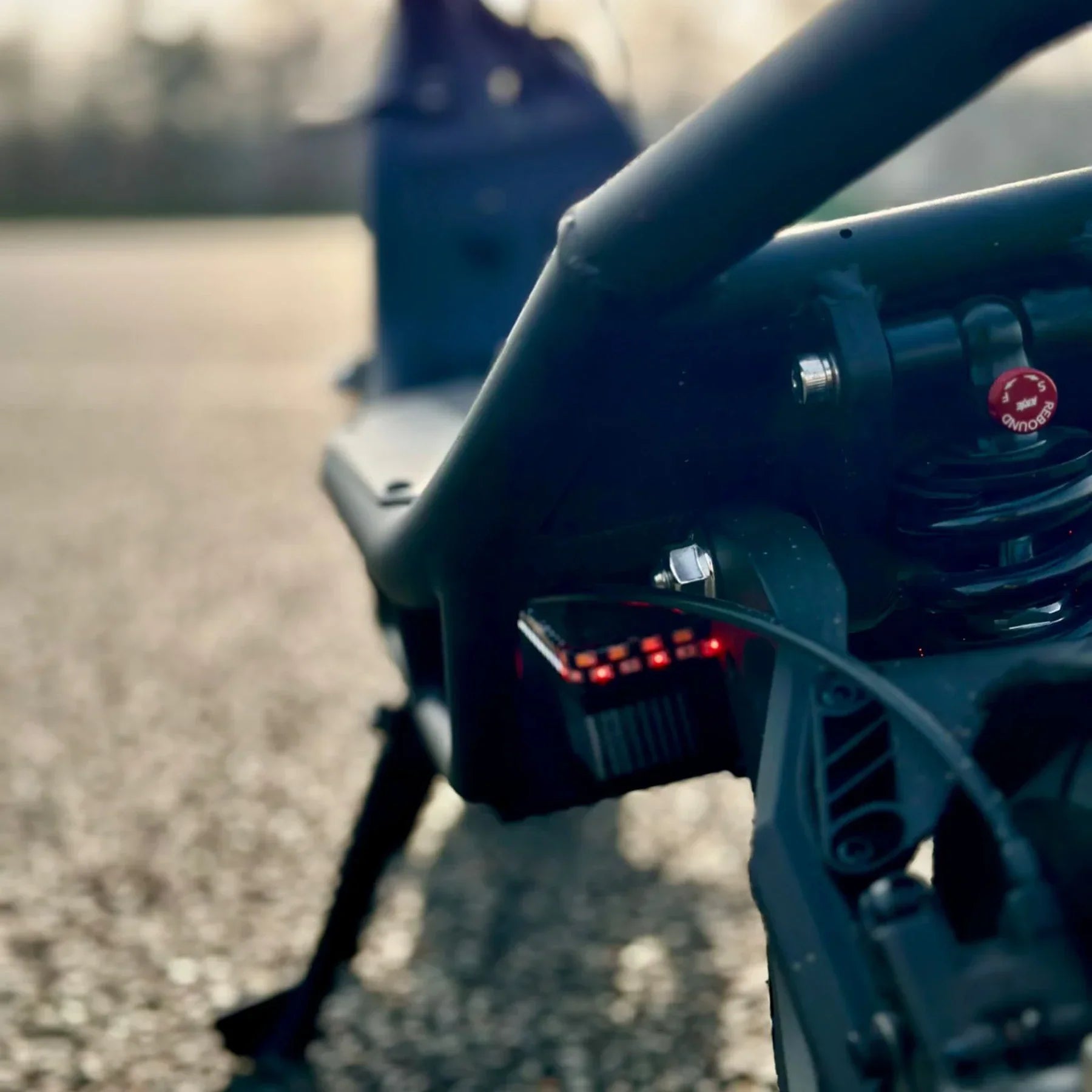 Electric Scooter Nami Burn E 3 Max, showcasing a close-up of its sleek design and detailed components.