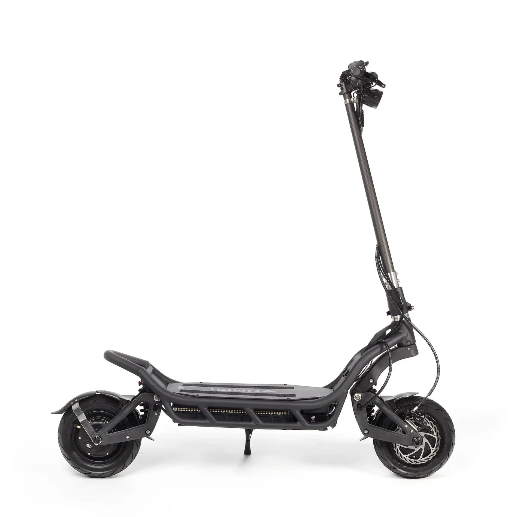 Electric Scooter Nami Burn E 3 Max features a sleek black design, sturdy frame, and robust wheels for urban commuting.