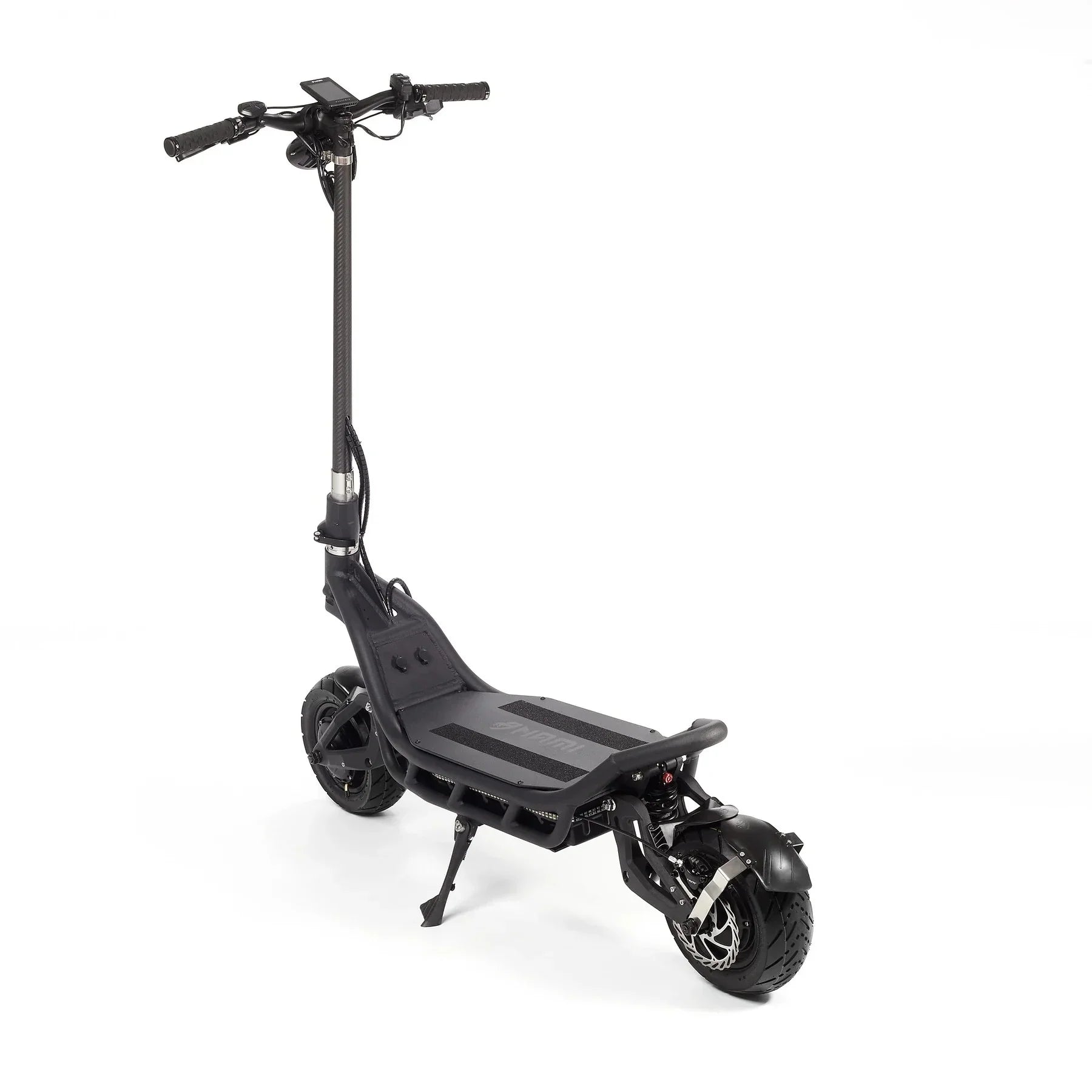 Electric Scooter Nami Burn E 3 Max features a sleek black frame with robust wheels and a spacious deck.