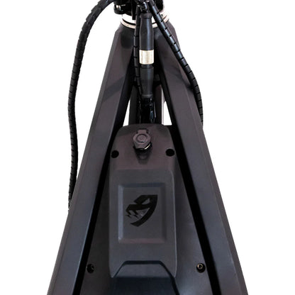 Electric Scooter Nami Klima features a sleek black design with an integrated battery and controls.