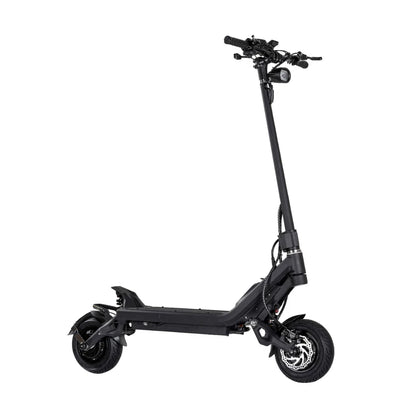 Electric Scooter Nami Klima, sleek black design, sturdy frame, large wheels, and advanced braking system.
