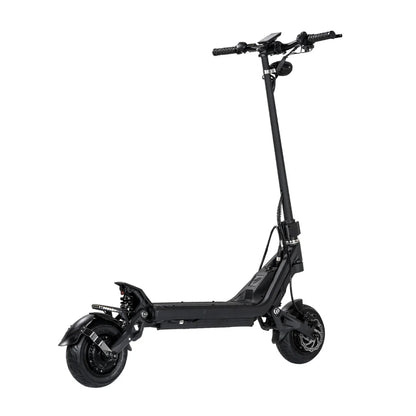 Electric Scooter Nami Klima Max features a sleek black design, sturdy frame, front and rear tires, and ergonomic handlebars.