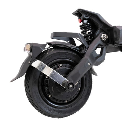 Electric Scooter Nami Klima One, features a robust rear wheel with a suspension system and stylish fender.