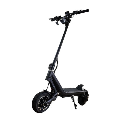 Electric Scooter Nami Klima One features a sleek black design, sturdy frame, and robust wheels for urban commuting.