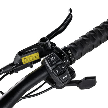Electric Scooter Nami Klima One features a sleek handlebar with intuitive control buttons and brake lever.