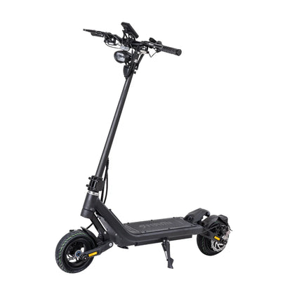 Electric Scooter Nami Stellar features a sleek black frame, ergonomic handlebars, and sturdy wheels for smooth rides.