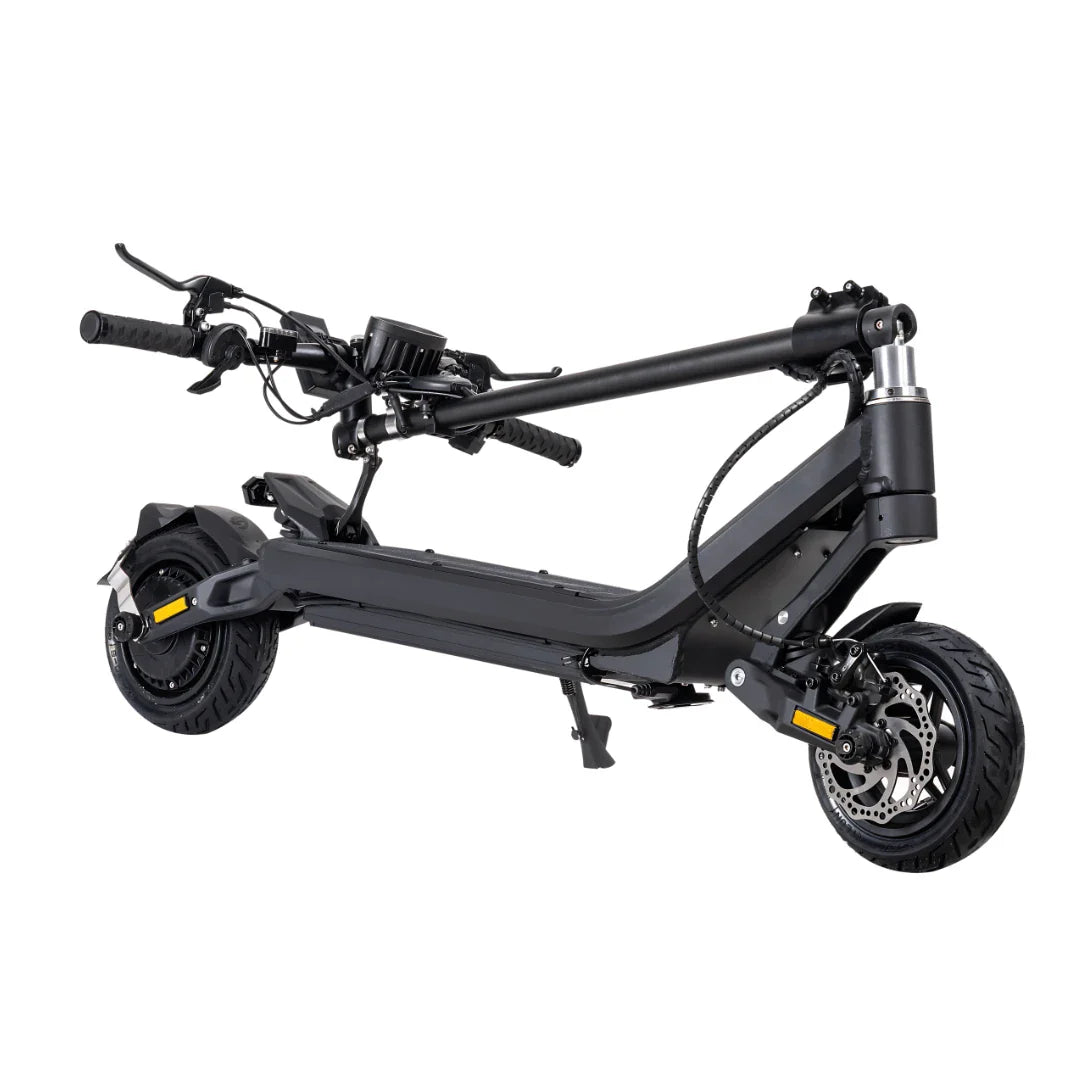 Electric Scooter Nami Stellar, sleek design with a compact folding frame, reinforced wheels, and rugged tires.