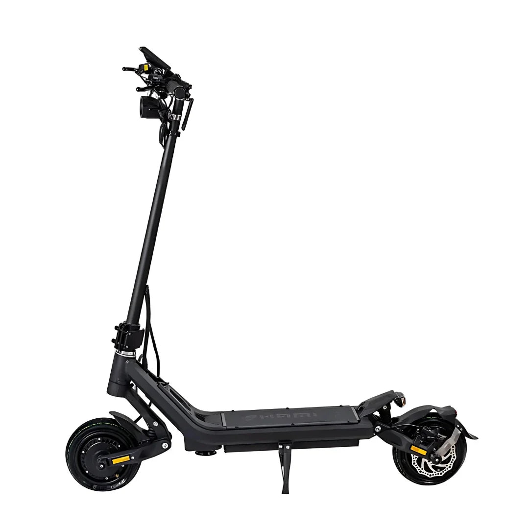 Electric Scooter Nami Superstellar features a sleek design, sturdy frame, and large wheels for stability.