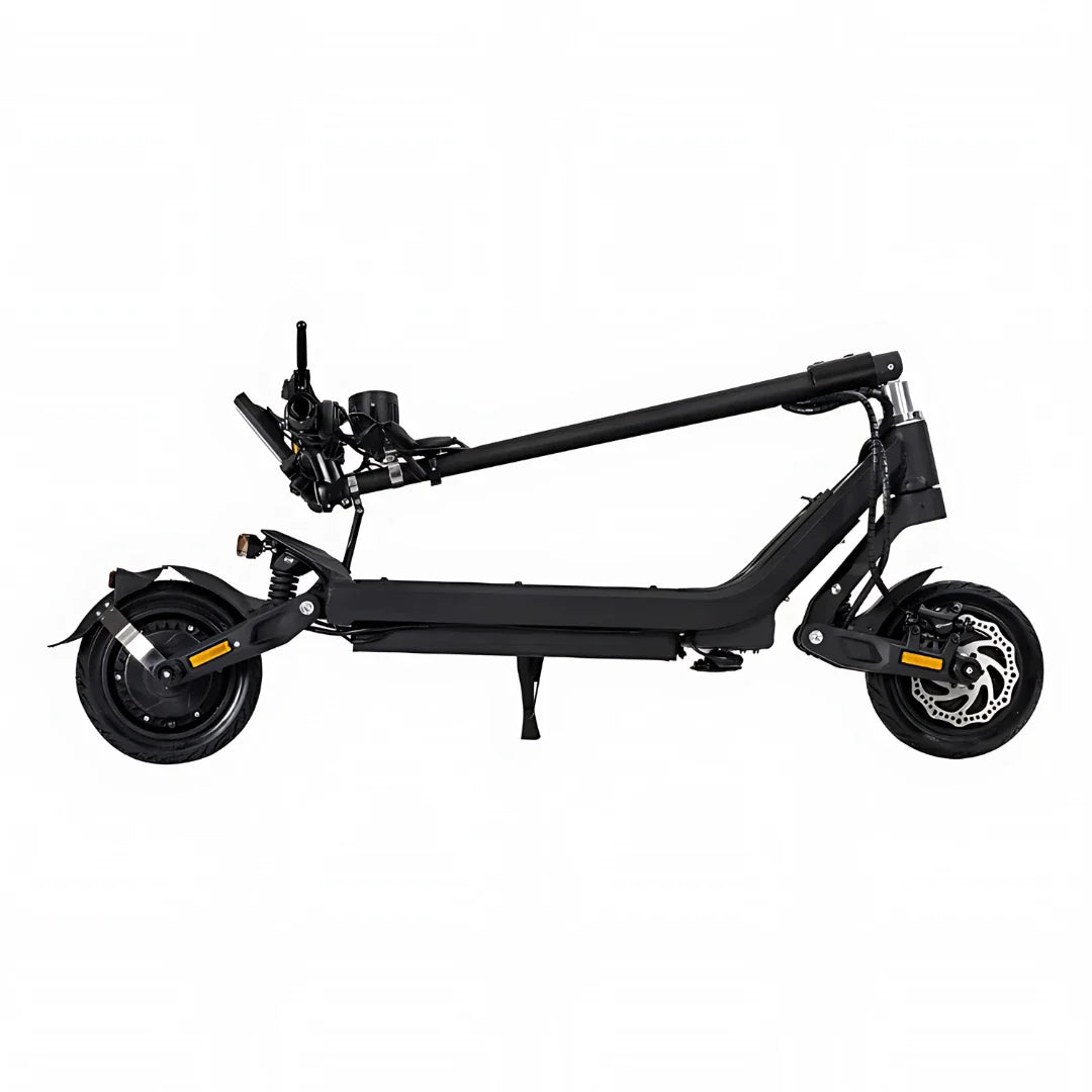 Electric Scooter Nami Superstellar, sleek black design, foldable, suitable for convenient storage and transport.