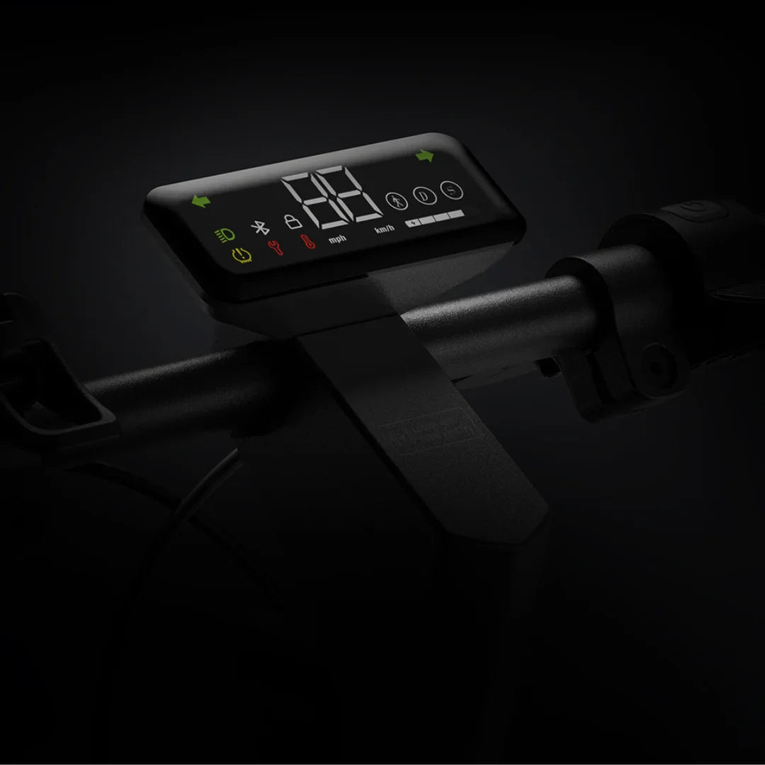 Electric Scooter Navee S40 features a sleek LED display showing speed and battery status, designed for convenience.