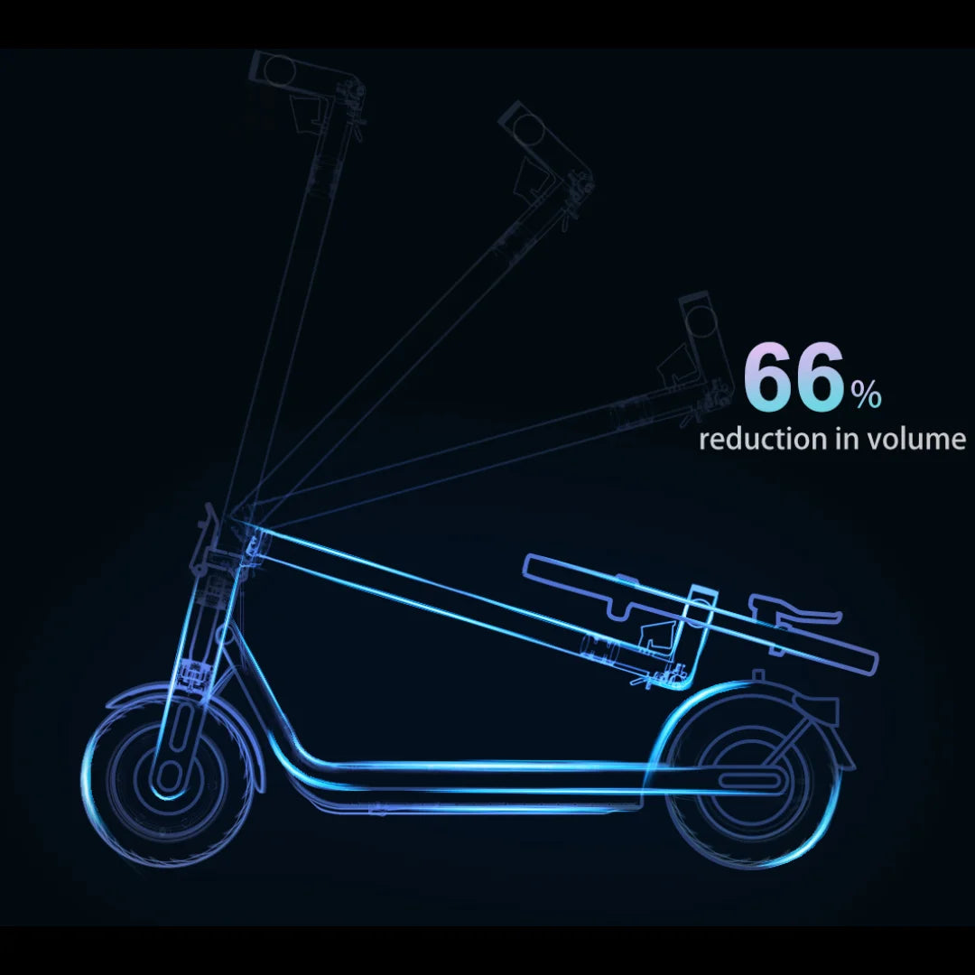 Electric Scooter Navee V50i Pro features a sleek design with a 66% reduction in volume, optimizing portability.