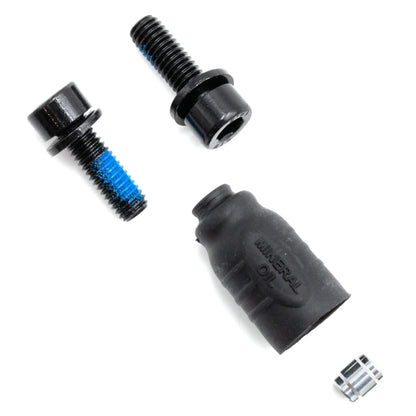Hydraulic Brakes for ECO Speed 10x and Zero 10x – NUTT – two bolts, rubber cap, and small metal piece