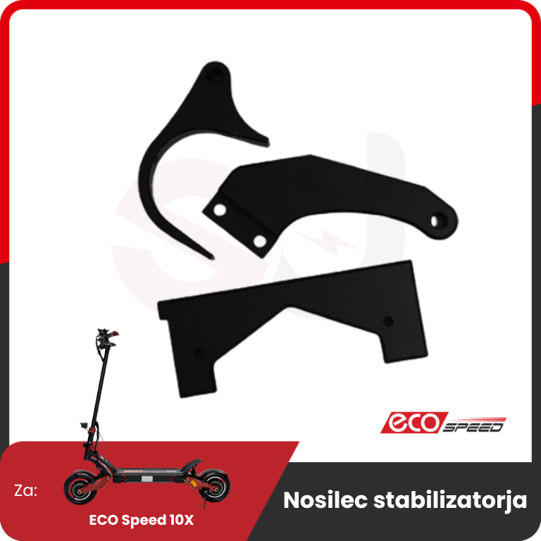 Stabilizer Mount for ECO Speed 10X – three black stabilizer mount pieces