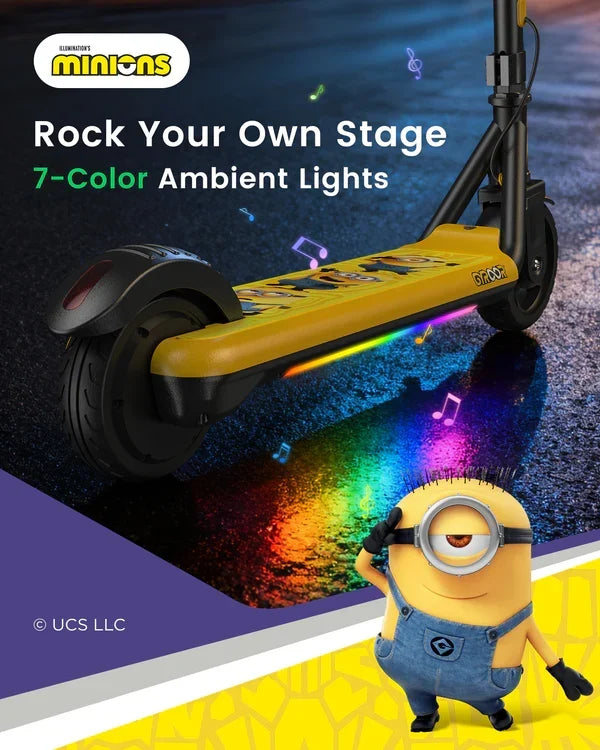 Electric scooter Gyroor H30 MAX – deck lights with Minion character
