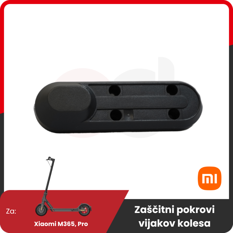 Protective Cap Kit with Reflectors for Xiaomi – black protective cap with four holes