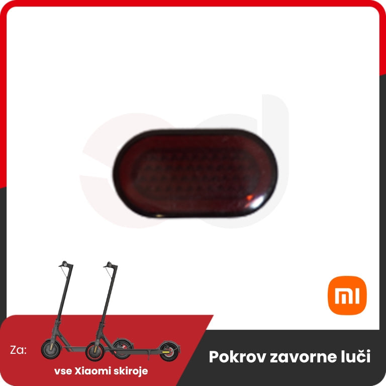 Brake Light Cover for Xiaomi Electric Scooter – red oval brake light cover