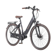 Puch Perle C 3 5 electric bike in black with brown accents, with low entry