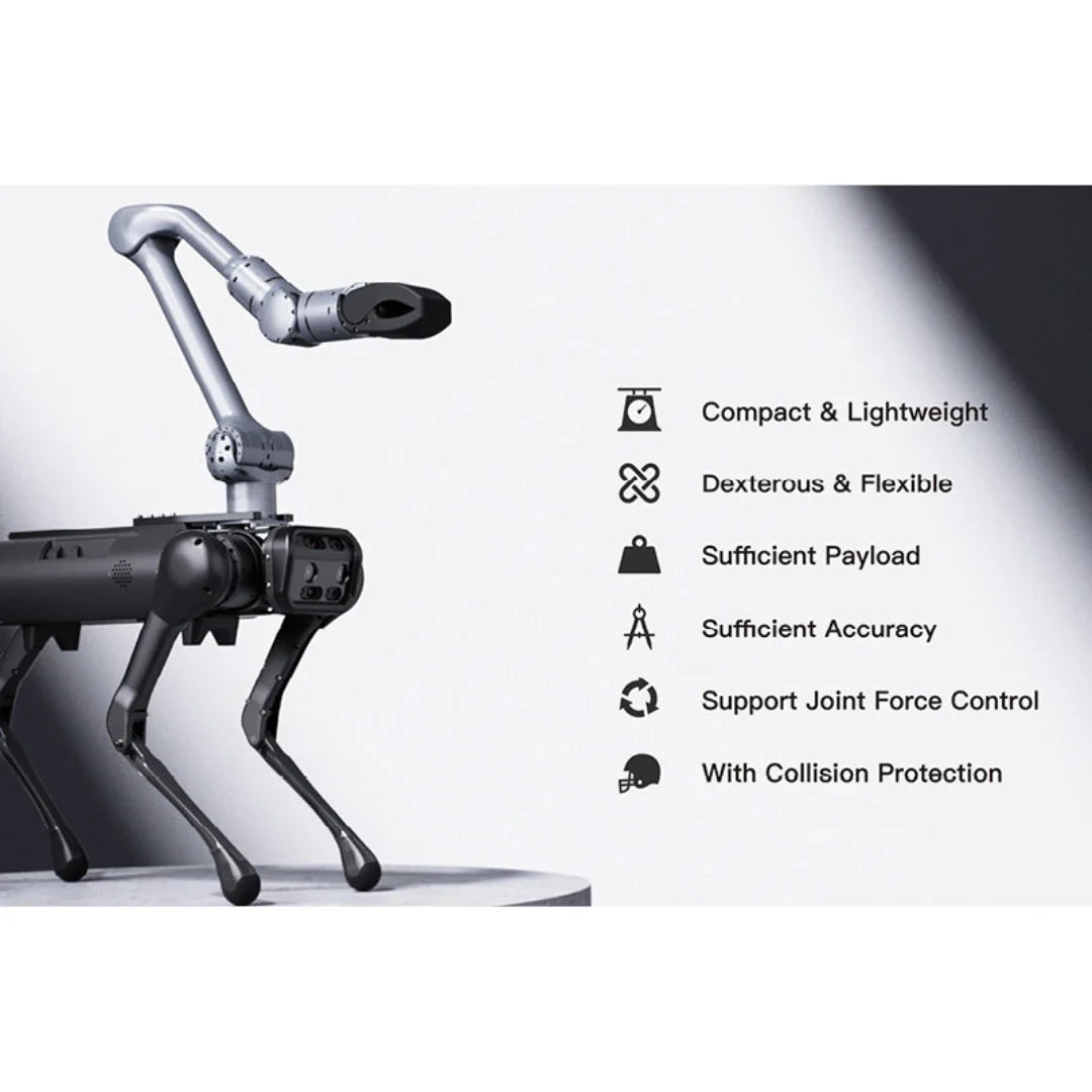 Unitree Z1 – mounted on robot dog, features list