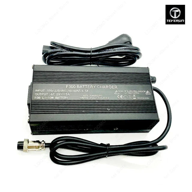 Fast Charger for 48V – 60V Systems – charger with power and output cables