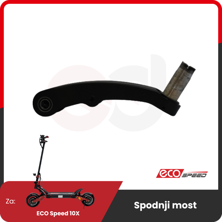 Lower Bridge for ECO Speed 10X – black lower bridge, side view