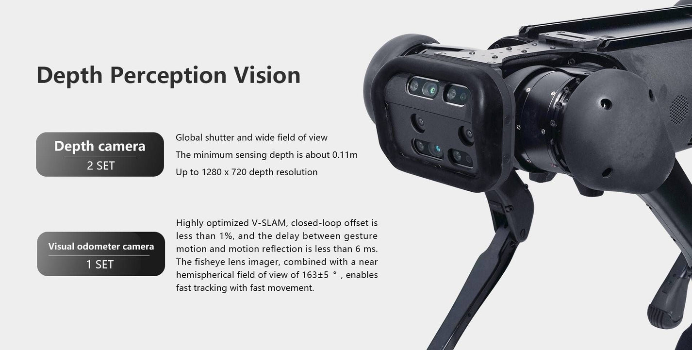 Unitree AlienGo – depth perception vision camera detail