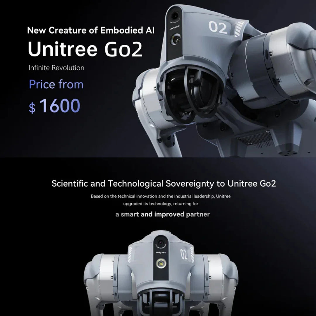 Unitree GO2 Air/Pro – product features and pricing infographic