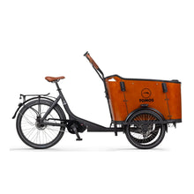 Tomos E Cargo 3 electric bike with a large cargo box and an elegant black frame