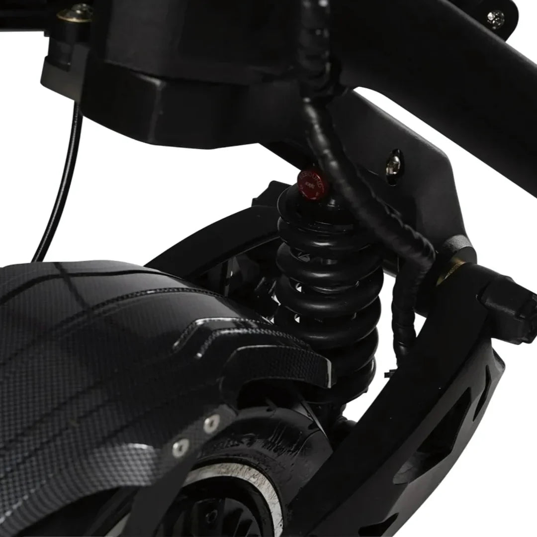 Electric Scooter Teverun Fighter 11 Plus features a robust suspension system for smooth rides, enhanced durability.