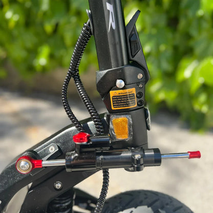 Electric Scooter Teverun Fighter 11 Plus, featuring a secure folding mechanism and hydraulic braking system.