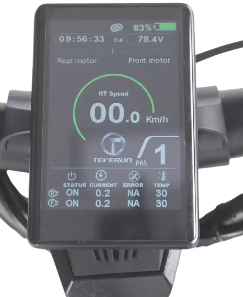Electric scooter Teverun Fighter 11+ 2024 – display screen close-up