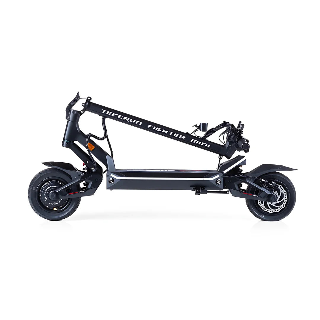 Electric scooter Teverun Fighter Mini PRO 2025 – folded side view