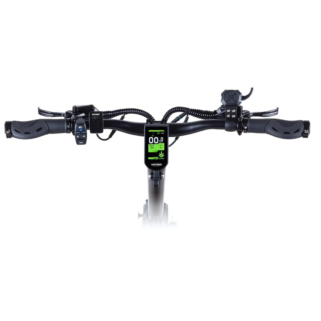 Electric scooter Teverun Fighter Mini PRO 2025 – handlebar and display front view