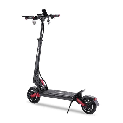 Electric Scooter Hiley Tiger 8 Gtr V4 features a sleek black design, red accents, and a sturdy frame.
