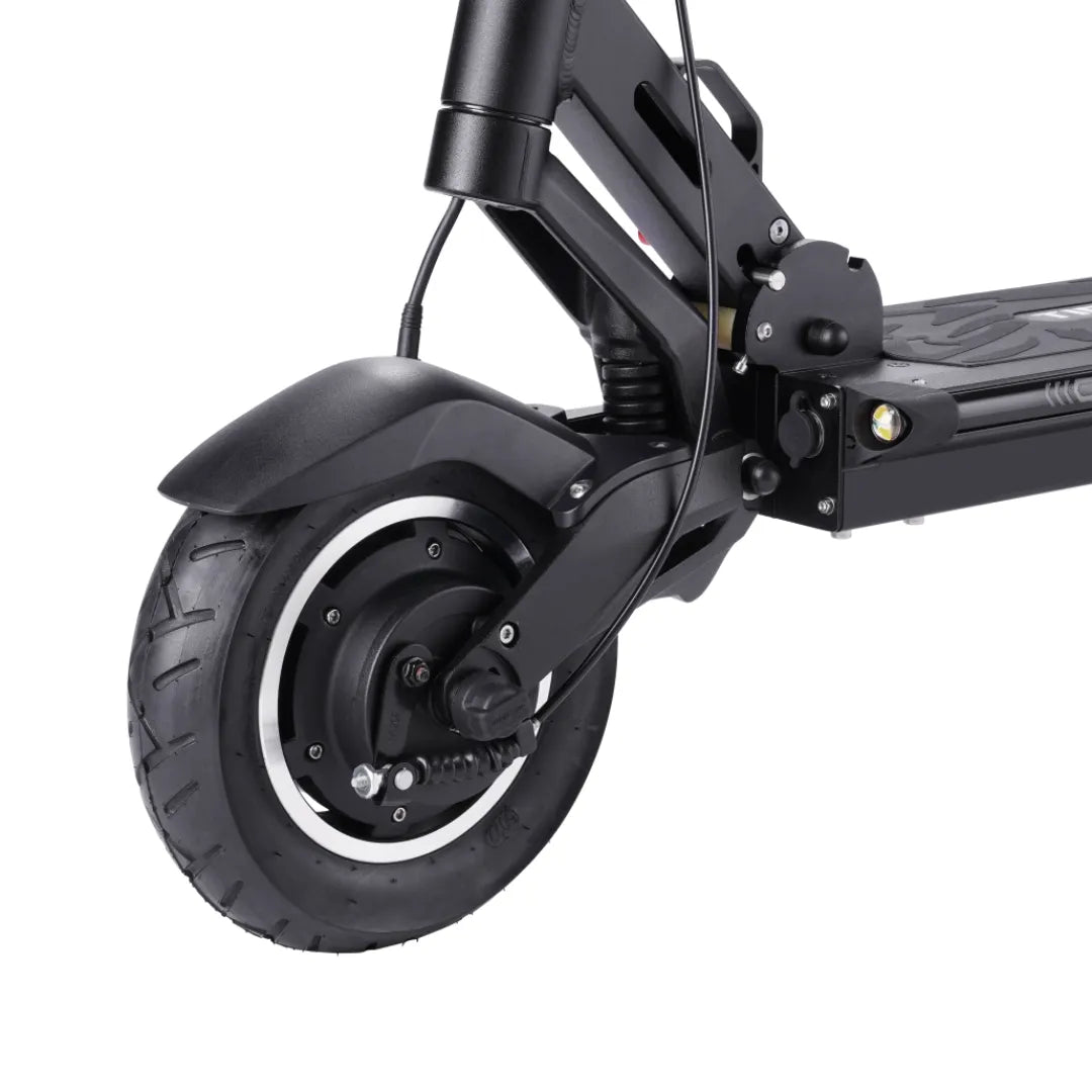 Electric Scooter Hiley Tiger Max features a robust front wheel with advanced suspension and durable tire.