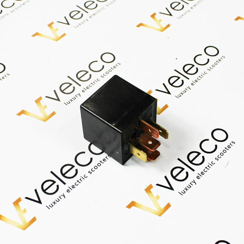 12V Relay – Automatic Light Switch – black electrical relay with copper terminals
