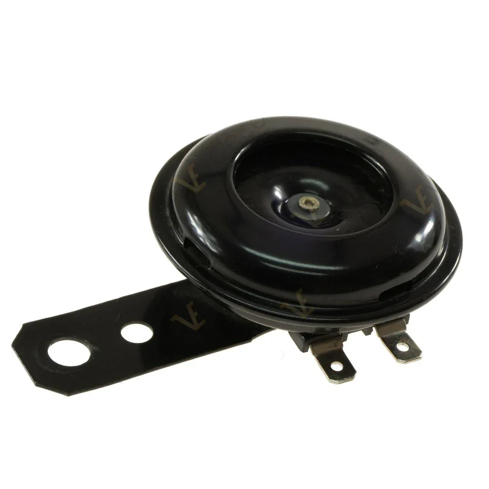 12 Volt Universal Horn – black horn with mounting bracket