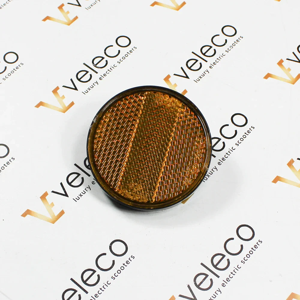 Universal yellow reflector – round yellow reflector with textured surface
