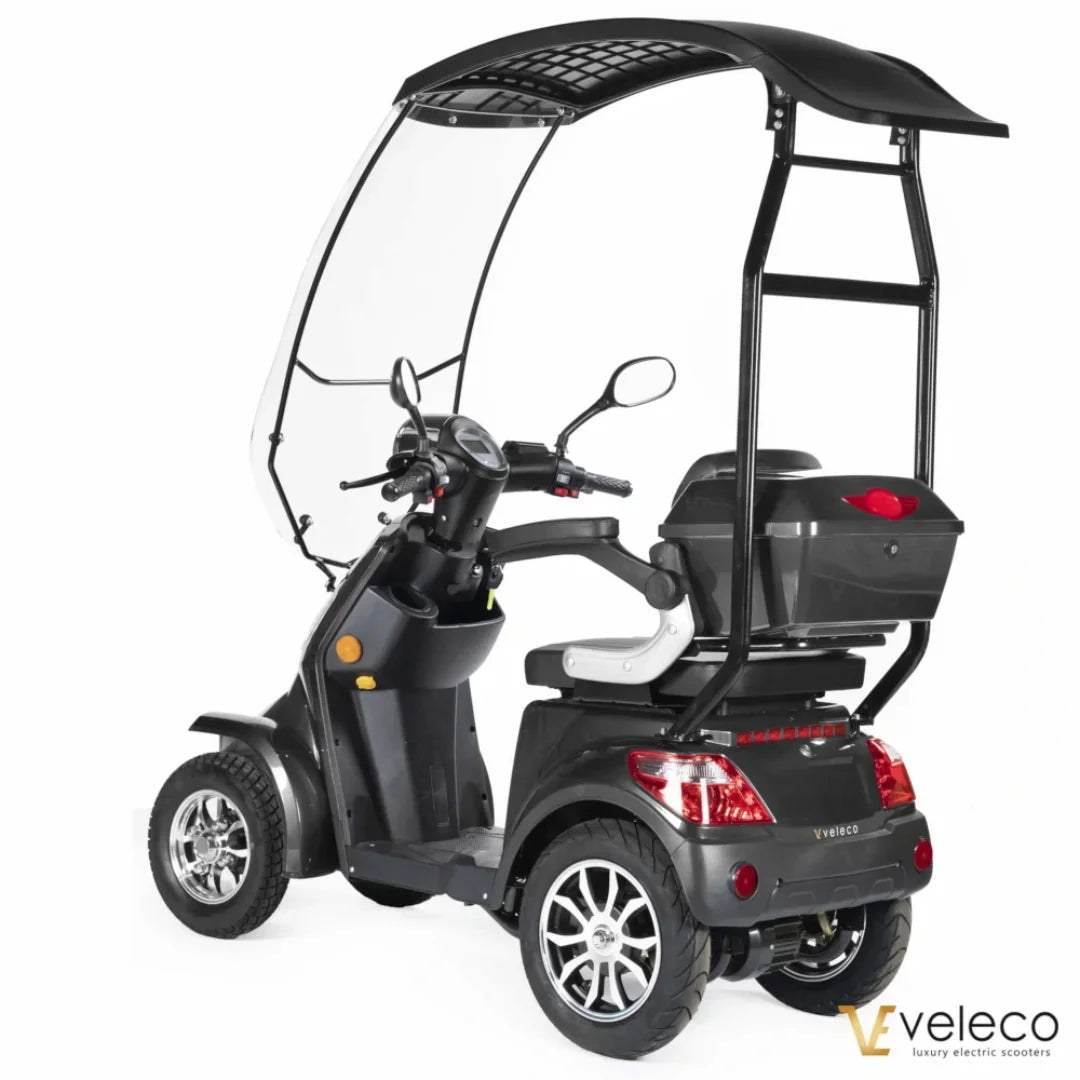 Veleco Faster – dark grey colour variant, rear three-quarter view