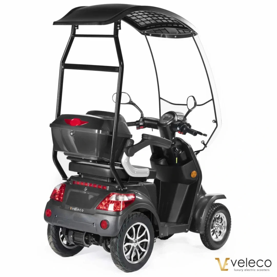Veleco Faster – dark grey colour variant, rear three-quarter view